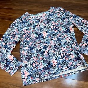 Small charter club luxury 100% Pima cotton paisley top